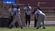 Broncos and Panthers train ahead of Super Bowl 50
