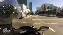 Motorcycle Hits Pedestrian | Old Lady Walks Through Traffic