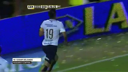 Gol de Delgado. Rosario Central 1 - Godoy Cruz 0. Fecha 1. Torneo Transición 2016