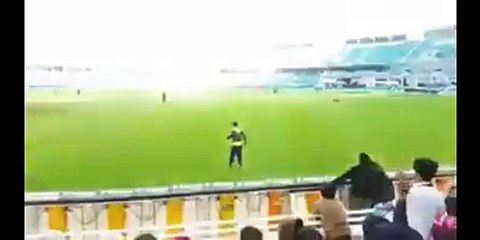 Ahmad Shahzad dancing during match
