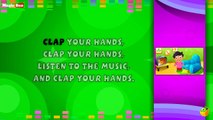 Clap Your Hands Karaoke Version With Lyrics Cartoon/Animated English Nursery Rhymes For Ki