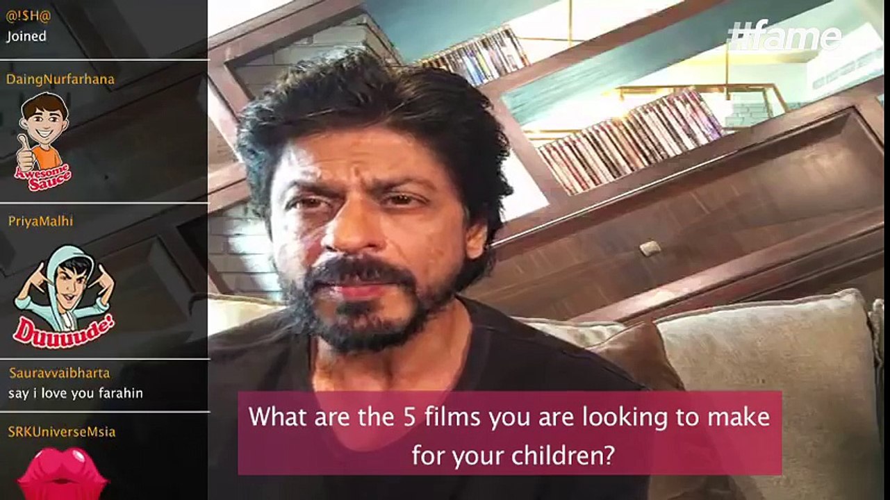 Films I want to make for my children | #SRKLiveOnFame
