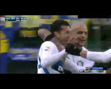 Goal Jeison Murillo - Hellas Verona 0-1 Inter Milan (07.02.2016) Serie A