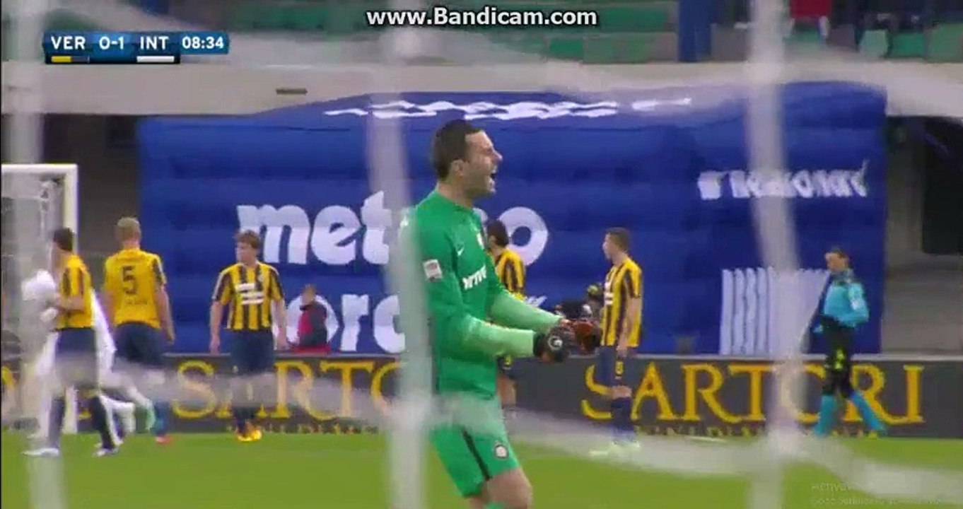 Jeison Murillo Goal Hellas Verona 0-1 Inter Milan Serie A 07.2.2016