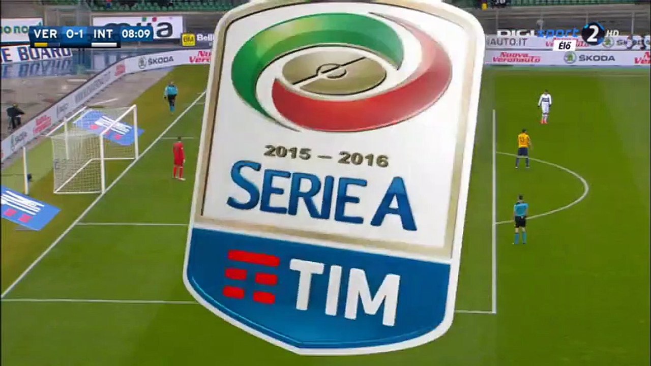 0-1 Jeison Murillo Goal Italy  Serie A - 07.02.2016, Hellas Verona 0-1 Inter Milano