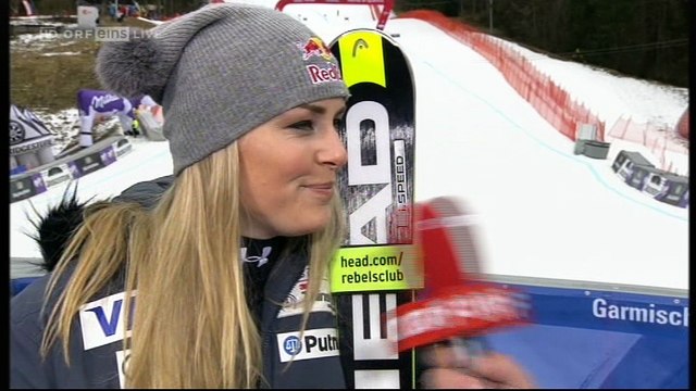 Lindsey Vonn Interview Garmisch Partenkirchen SG