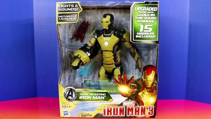 Sonic Blasting Iron Man 3 With Light & Sounds And Motorized Launcher Battles MARS Robot