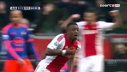 Riechedly Bazoer Goal - Ajax 2-1 Feyenoord - 07-02-2016