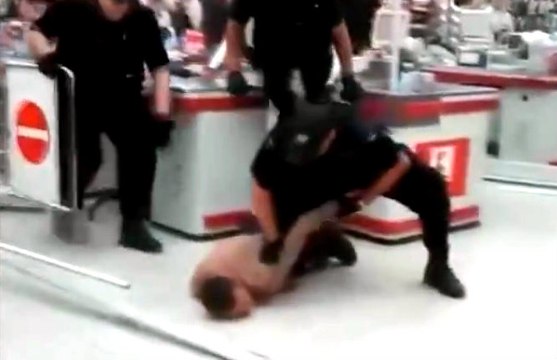 Idiot Shoplifter Tries To Escape And Fails