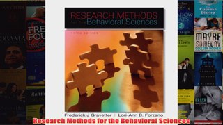 Download PDF  Research Methods for the Behavioral Sciences FULL FREE