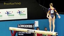 Spanish Gymnast performs Floor Routine & Balance Beam