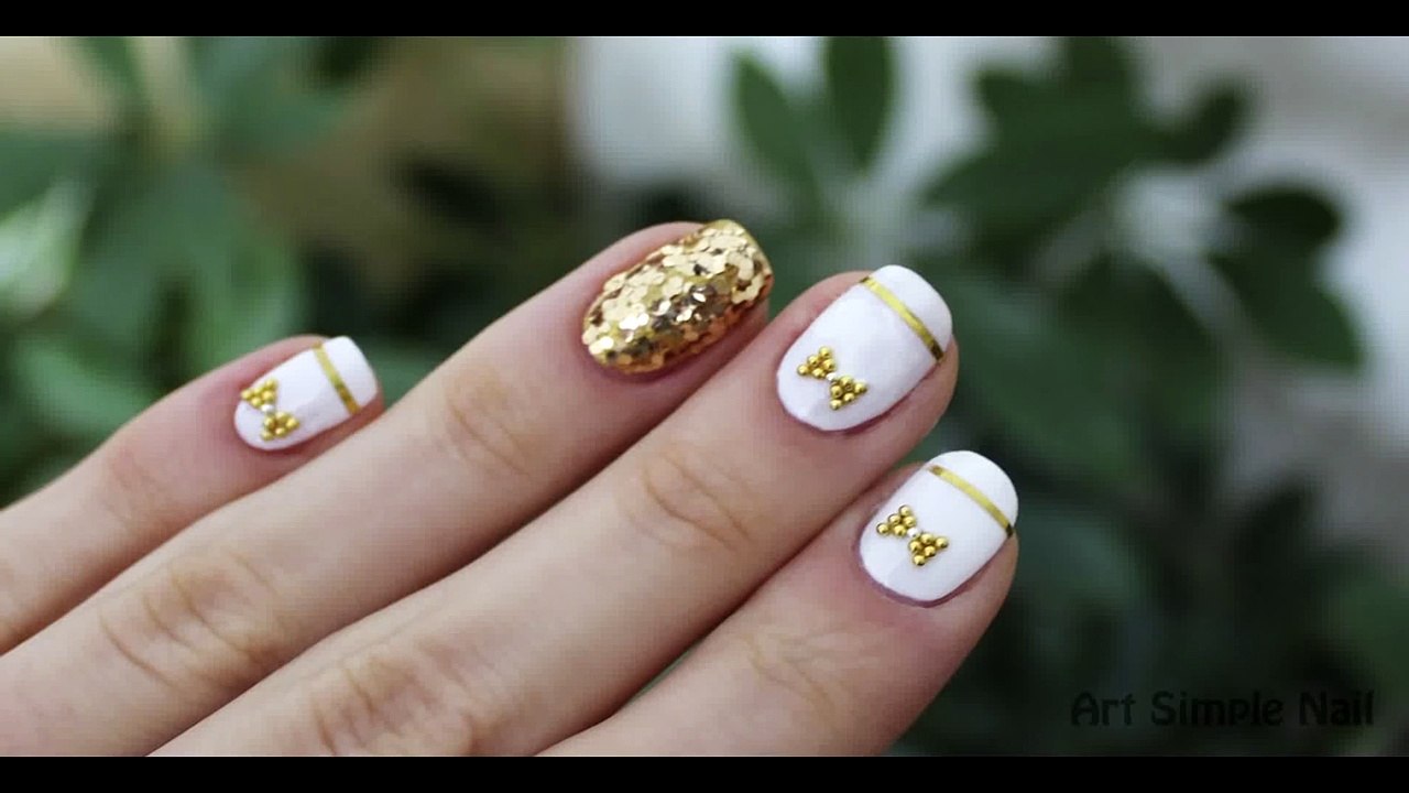 Маникюр на коротких ногтях Бантики  Bow Design on Short Nails
