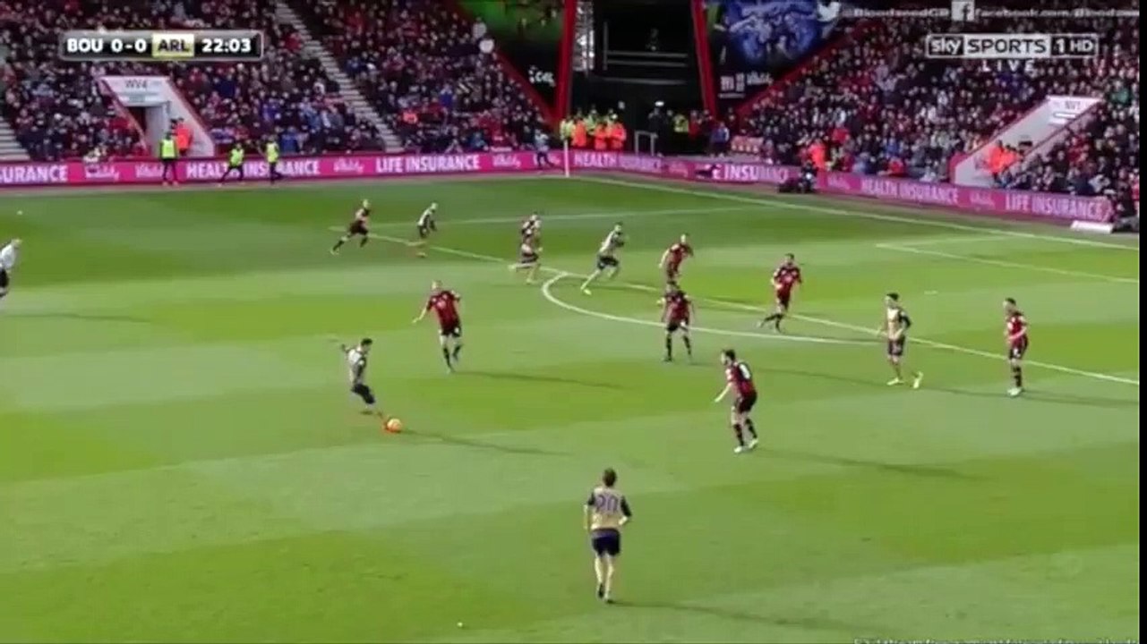 اهداف مباراة بورنموث والارسنال من الاسبوع 25 الدوري الانجليزي ٧-٢-٢٠١٦