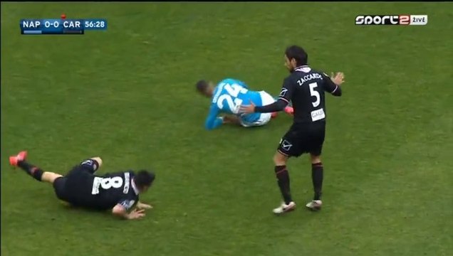 Raffaele Bianco Red Card - SSC Napoli 0-0 Carpi FC -07.02.2016