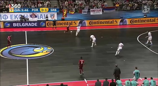 Futsal : But Ricardinho - Portugal VS Serbie