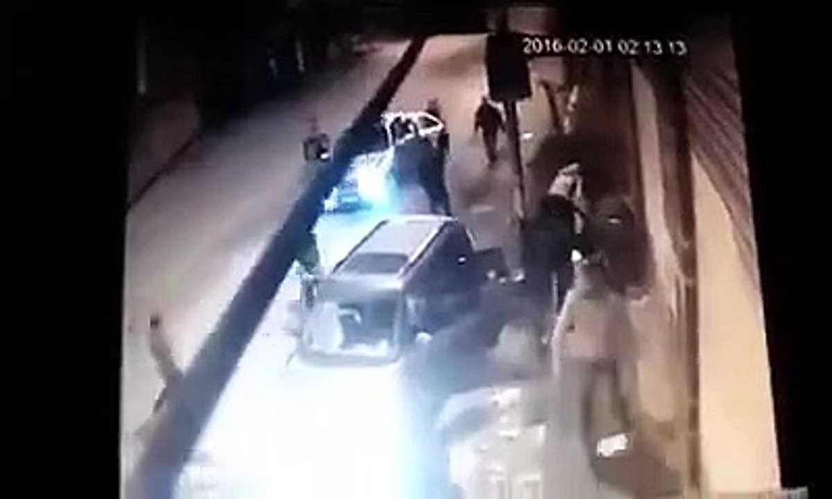 Driver lost control and run over a guy
