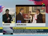 Pdte. Correa explica sobre el cese de funciones del ato mando militar