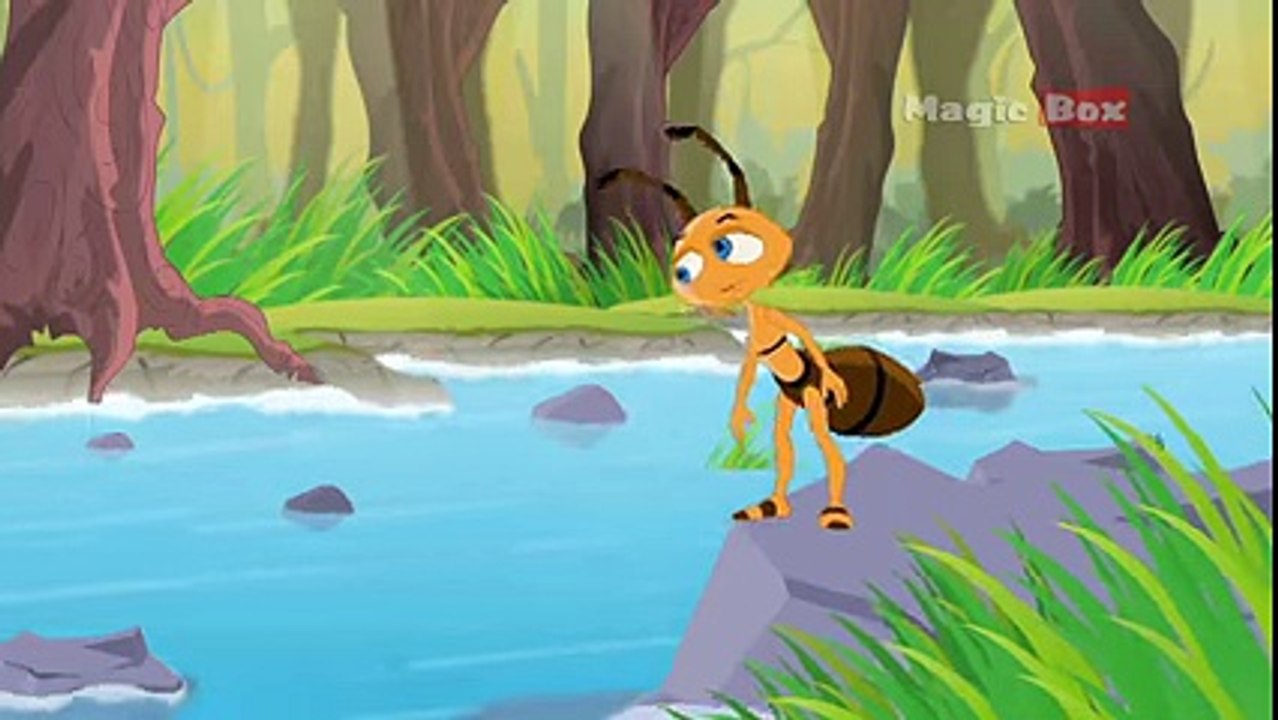 The Ant And The Dove - Aesop's Fables In Hindi - Animated_Cartoon Tales For Kids -