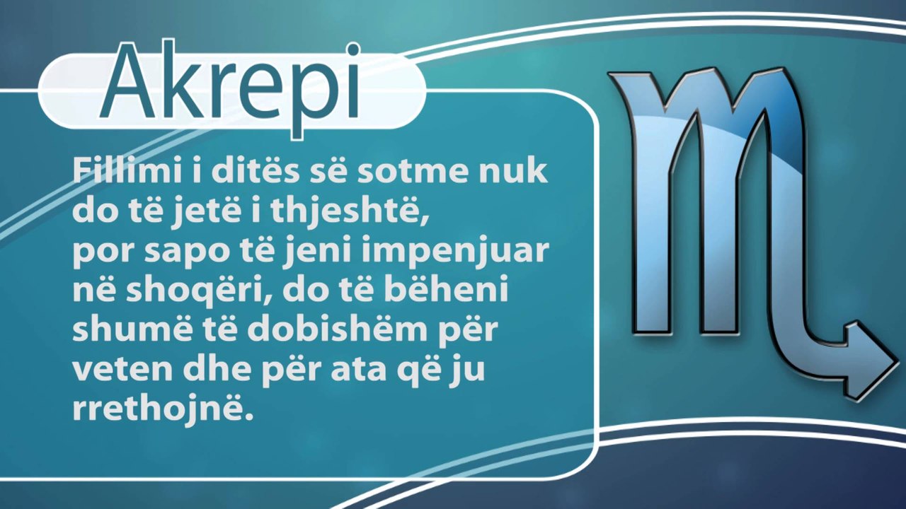HOROSKOPI 08 SHKURT 2016