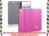 Pdncase Funda de Piel Genuina para iphone 6 Wallet Case Cover - Púrpura
