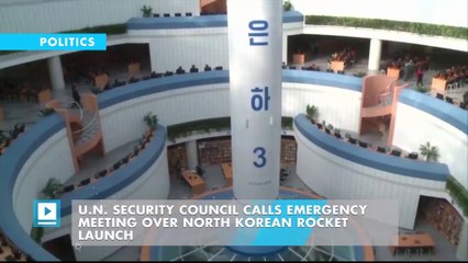 U.N. Security Council calls emergency meeting over North Korean rocket launch