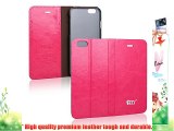 PDNCASE iPhone 6 Carcasa Premium Leather Wallet Style Funda de Cuero para iPhone 6 Color Rose