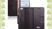 PDNCASE iPhone 6 Case Genuine Leather Wallet Style Funda de Cuero para iPhone 6 Color Marrón
