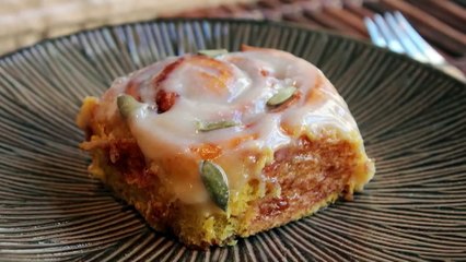 Pumpkin Cinnamon Rolls- Halloween Sweet Treats