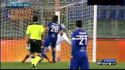 FLORENZI  SUPER  GOAL  1-0  AS ROMA  VS  SAMPDORIA  07-02-2016