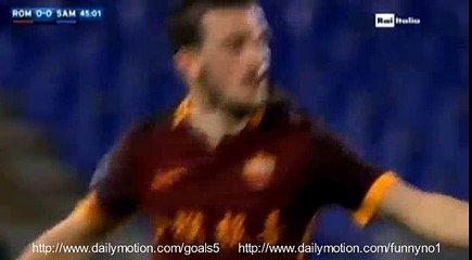 Alessandro Florenzi Goal AS Roma 1 - 0 Sampdoria Serie A 7-2-2016