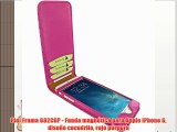 Piel Frama 682COP - Funda magnética para Apple iPhone 6 diseño cocodrilo rojo púrpura