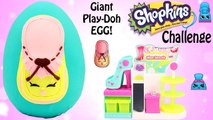 SHOPKINS CHALLENGE #18 - Shoe Dazzle Playset - Molly Moccasin Play Doh Egg