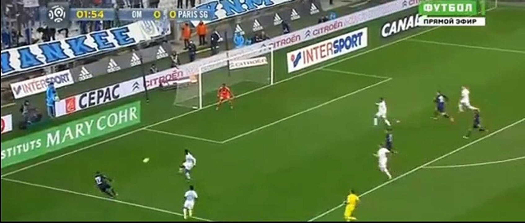 Goal Zlatan Ibrahimović 0:1 | Marsella - PSG | 07/02/2016