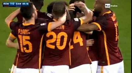 Diego Perotti Goal AS Roma 2 - 0 Sampdoria Serie A 7-2-2016