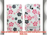 Funda de cuero Samrick - Funda para móvil Sony Xperia E1 floral Weiß rosa