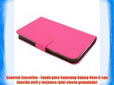 Samrick Executive - Funda para Samsung Galaxy Note II con función atril y tarjetero (piel efecto