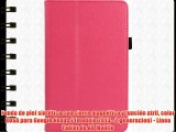 Funda de piel sintética con cierre magnético y función atril color ROSA para Google Nexus 7