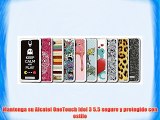 Funda Gel Flexible Alcatel OneTouch Idol 3 5.5 BeCool Arte Japonés La gran ola [  1 Protector