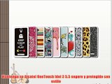 Funda Gel Flexible Alcatel OneTouch Idol 3 5.5 BeCool Bigotes Lápiz [  1 Protector Cristal