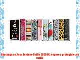 Funda Gel Flexible Asus Zenfone Selfie ZD551KL BeCool Calavera de Azúcar Rosa [  1 Protector