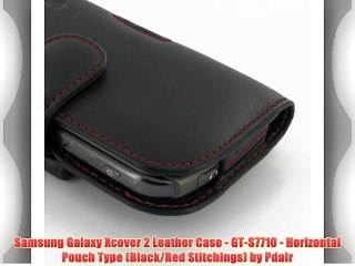 Download Video: Samsung Galaxy Xcover 2 Leather Case - GT-S7710 - Horizontal Pouch Type (Black/Red Stitchings)