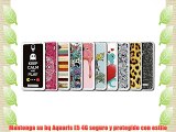 Funda Gel Flexible bq Aquaris E5 4g BeCool Sugar Skulls Calavera de Azúcar Rosa [  1 Protector