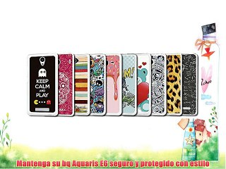 Funda Gel Flexible bq Aquaris E6 BeCool Seaside Wood [  1 Protector Cristal Vidrio Templado