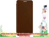 StilGut Book Type Funda de piel genuina para el Samsung Galaxy Note 5 marrón