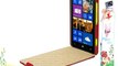Stilgut UltraSlim - Funda exclusíva en piel auténtica para  Nokia Lumia 625 - Color Rojo