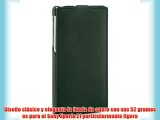 StilGut UltraSlim Case funda de cuero genuino para el Sony Xperia Z1 plegable old style verde