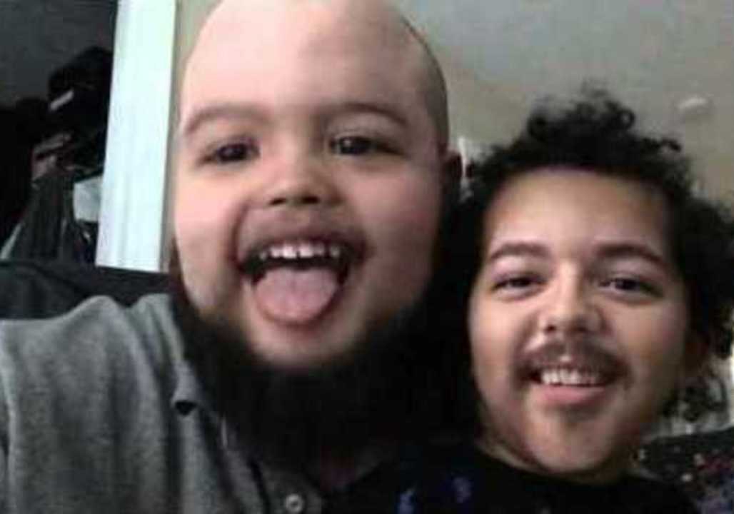 Father and Son Have Fun Swapping Faces