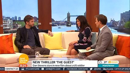 Susanna Reid accidentally asks Dan Stevens if he has to 'beat off' men for parts