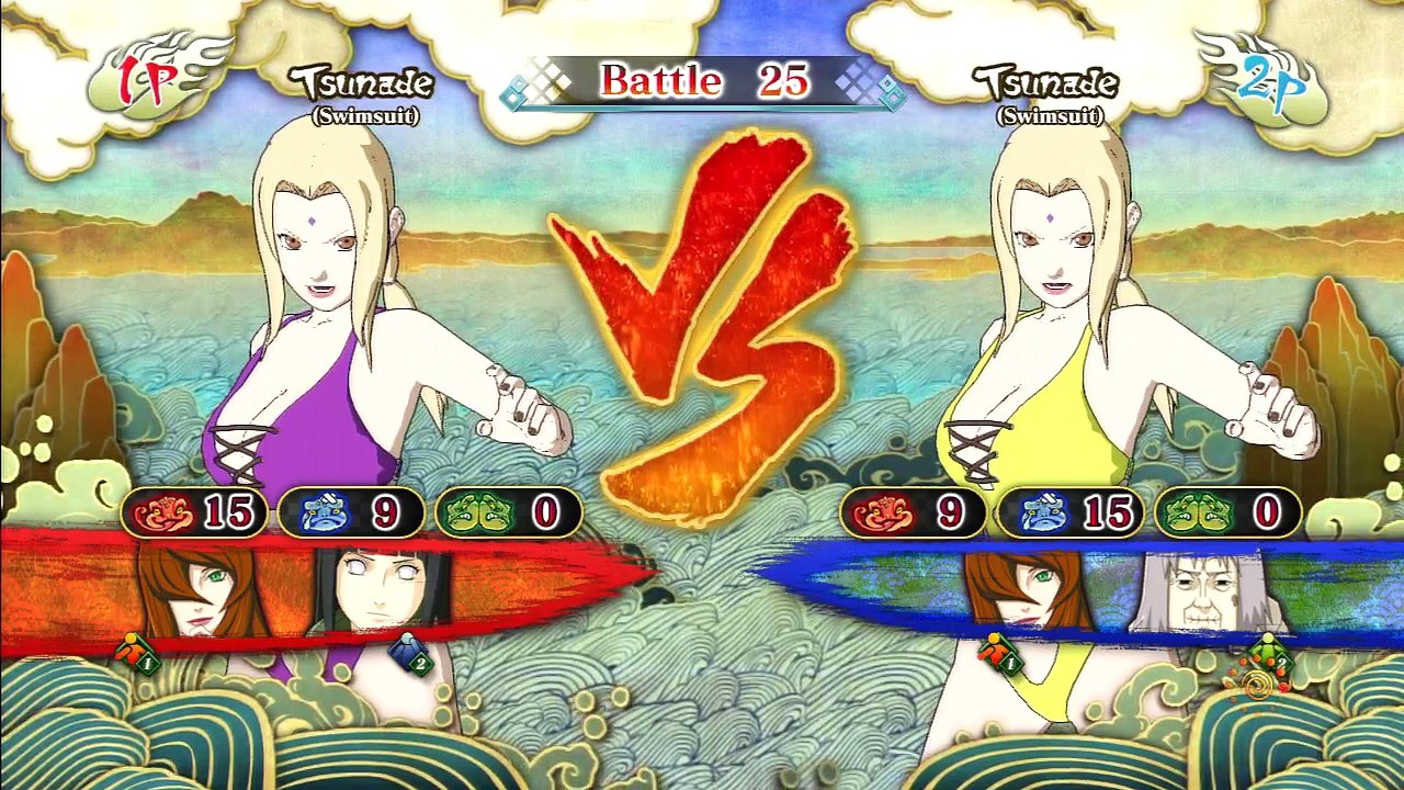 Naruto Ultimate Ninja Storm 3 SwimSuit Tsunade V.S Swimsuit Tsunade