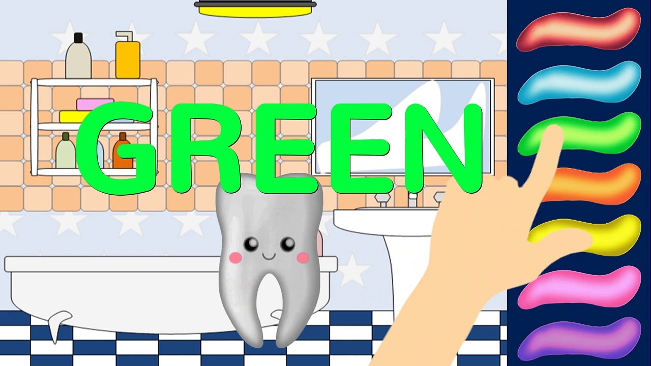 Colors for Children to Learn with Tooth Brush Learning Colours for Kids